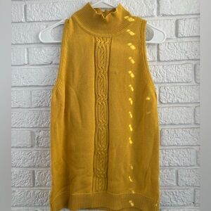 Etcetera Mustard Cowl Neck Sweater